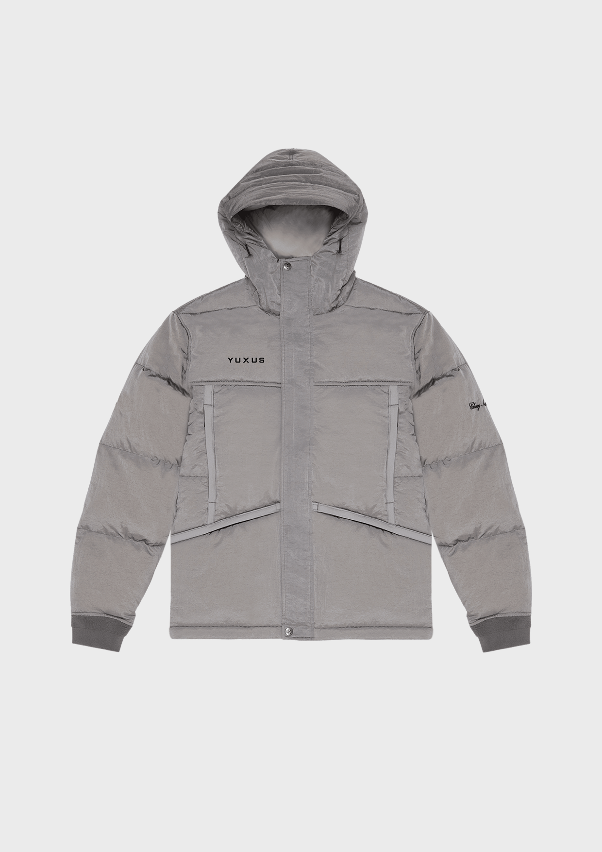 GREY "CLUB" FEATHER COAT