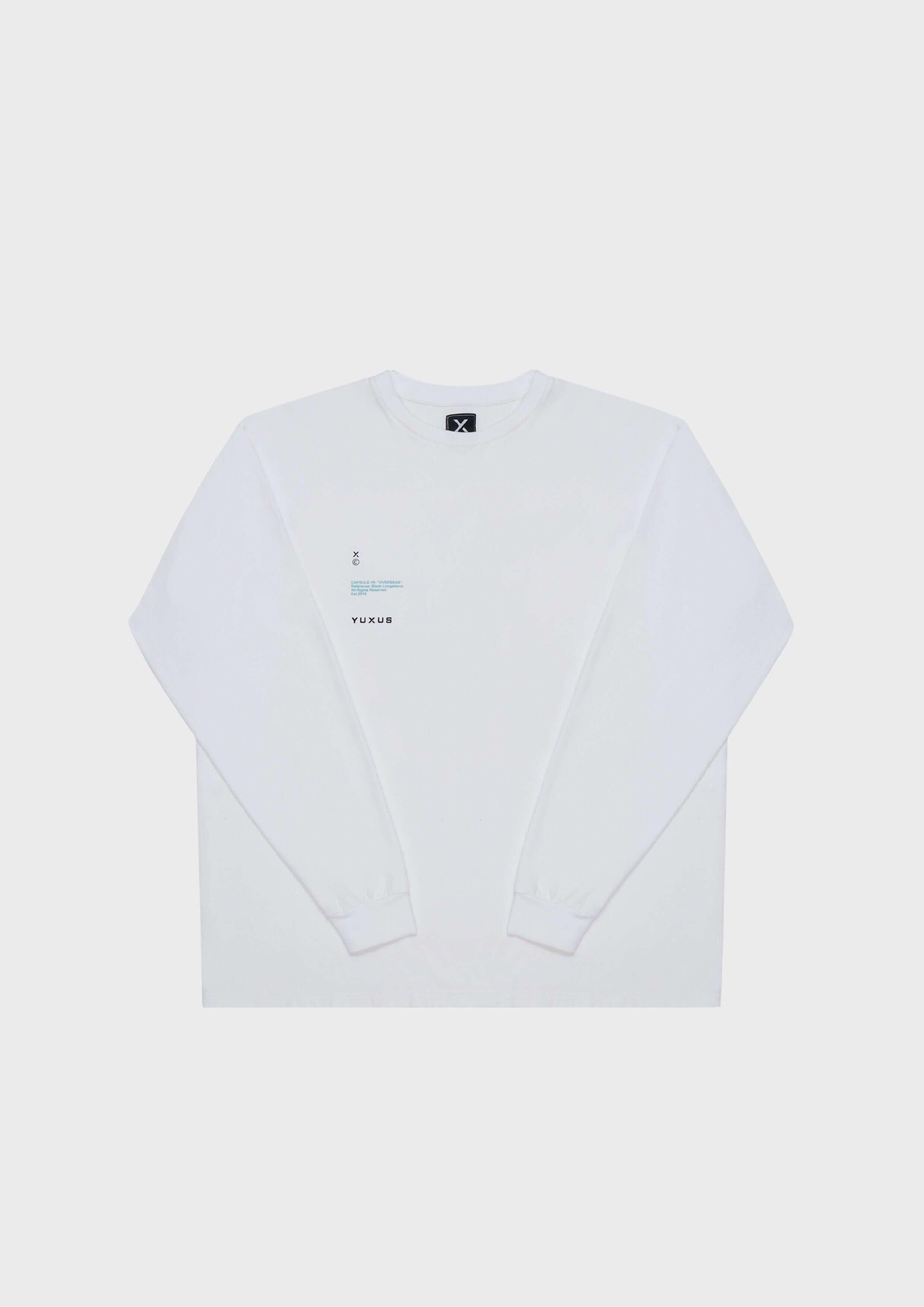 WHITE "OVERSEAS" LONG SLEEVE - YUXUS