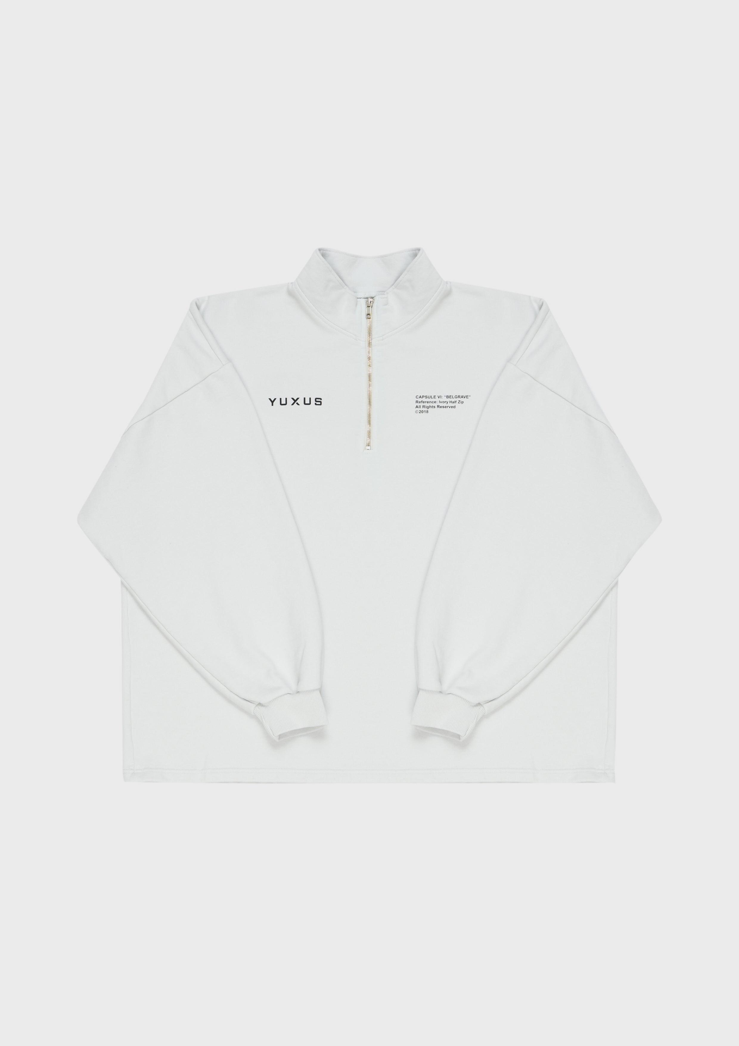 IVORY "BELGRAVE" HALF ZIP - YUXUS